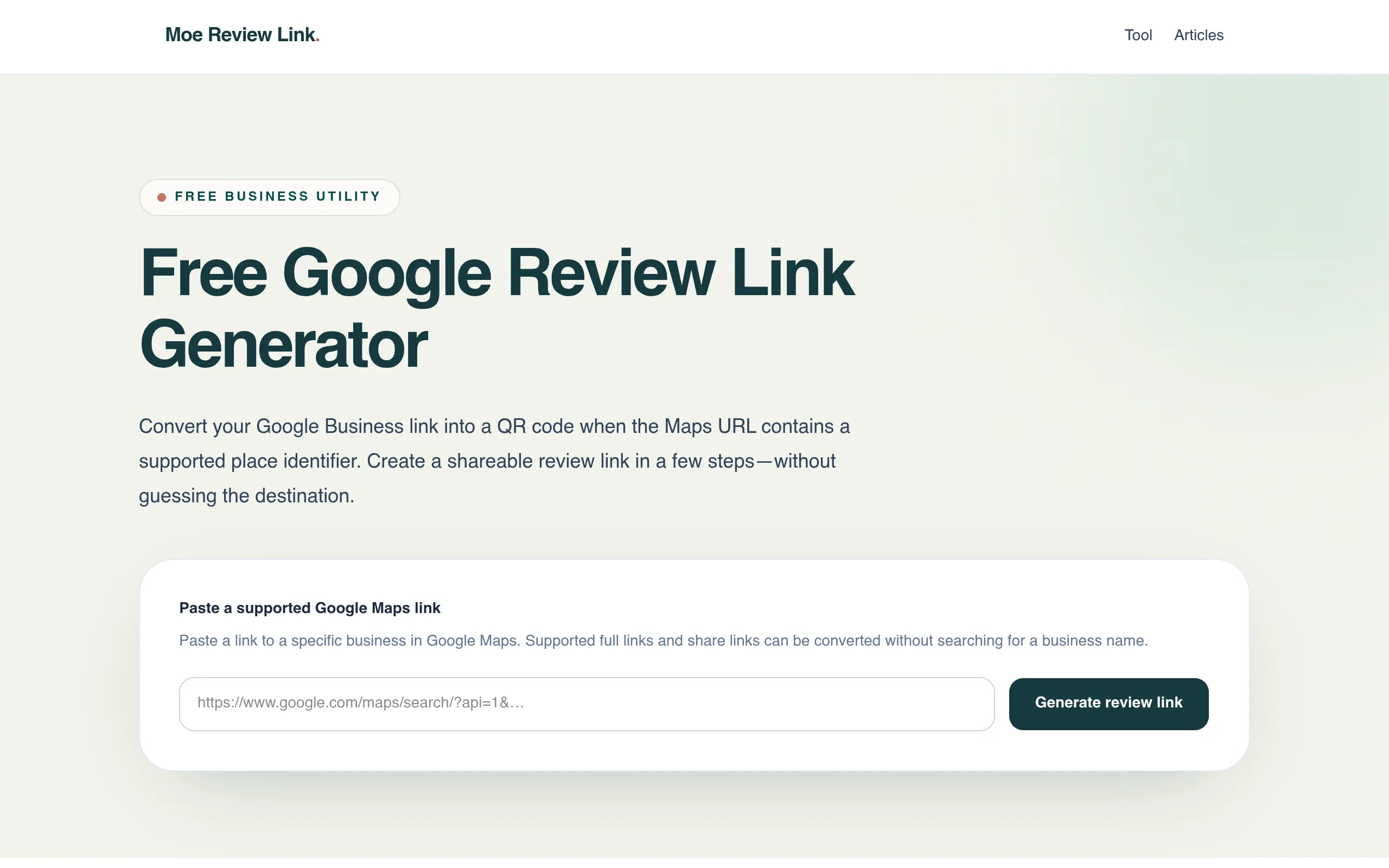 Google 评价链接生成器：免费创建评价二维码-1
